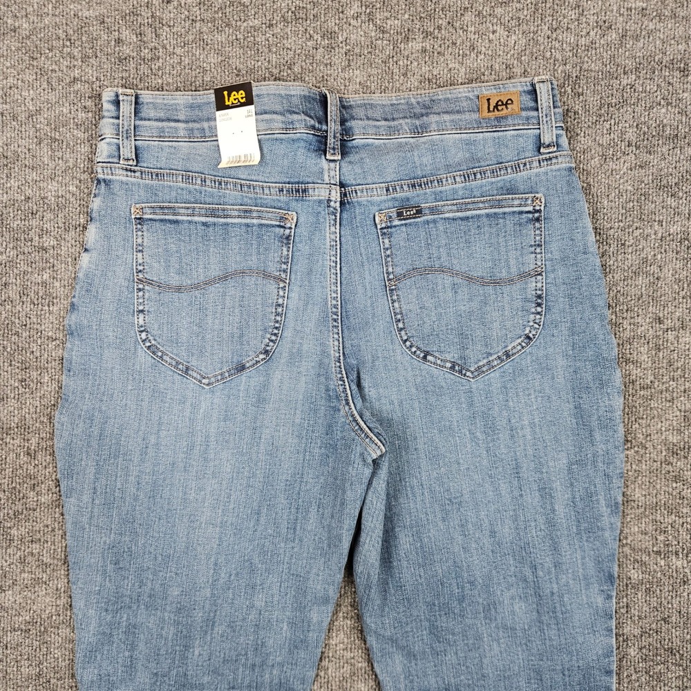 Lee Flex Motion Straight Leg Mid Rise Jeans Womens 14 LONG Ultra Lux Comfort NEW - Picture 12 of 12